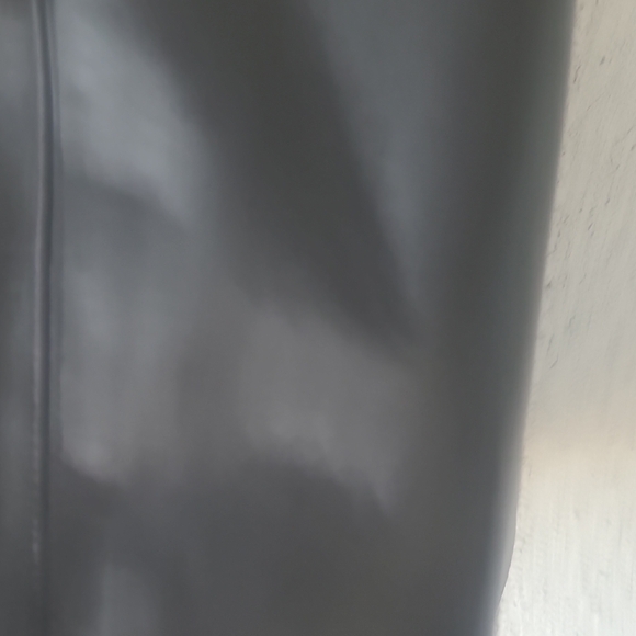 Belle by Kim Gravel Black Faux Leather Blouse - Picture 10 of 11